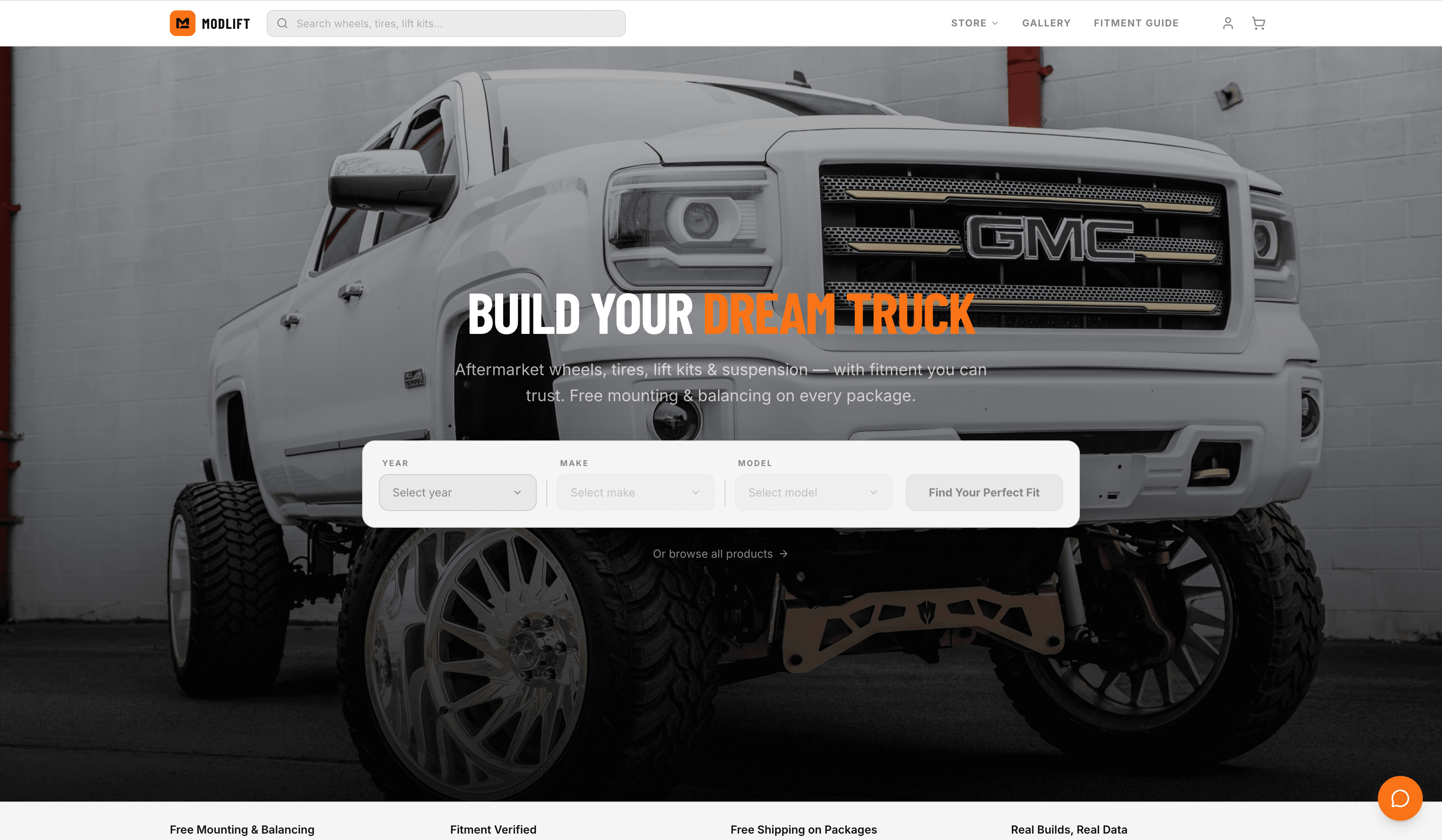 ModLift — Aftermarket Truck & SUV E-Commerce Platform — featured screenshot